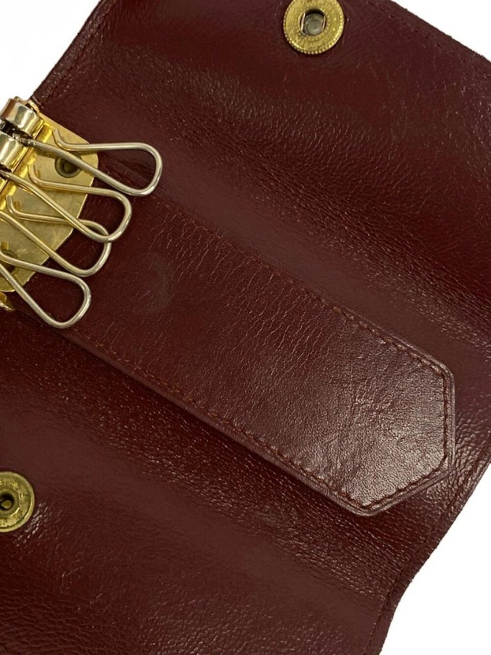 Cartier Must Line - Bordeaux Gold Leather Hardware Key Case - Picture 3 of 8